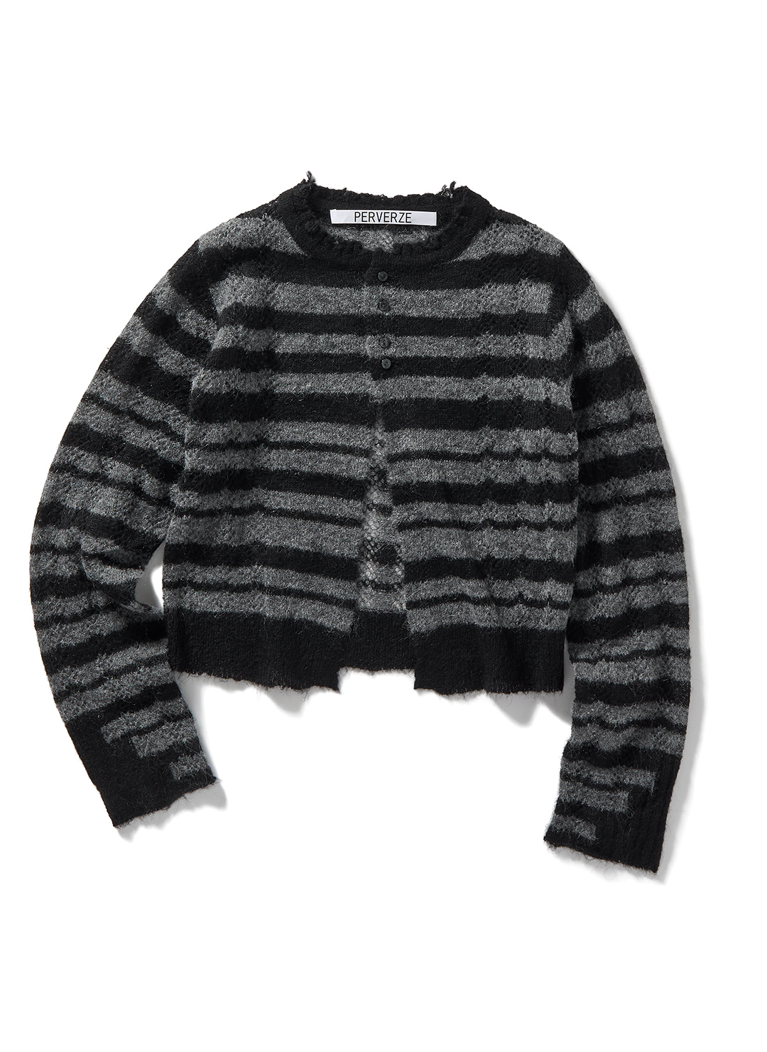 Thick Stripe Knit Cardigan