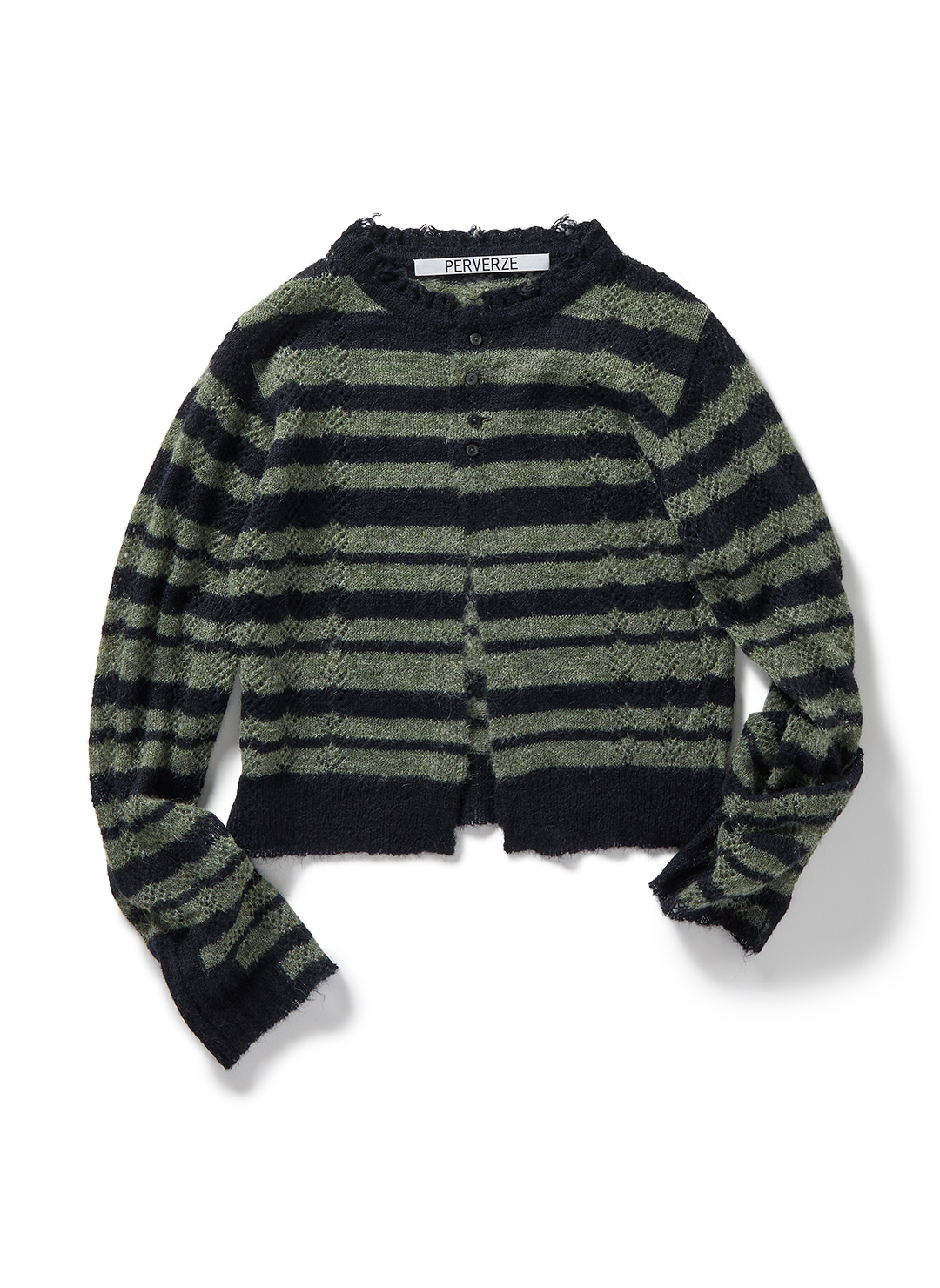 Thick Stripe Knit Cardigan