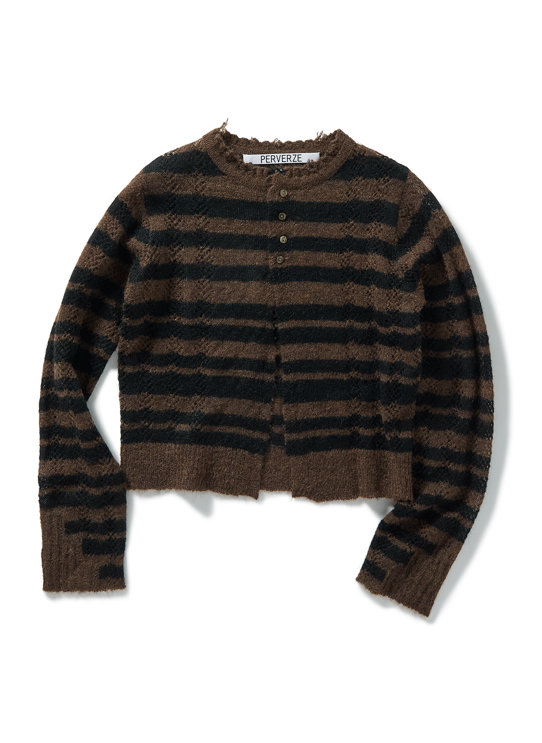 Thick Stripe Knit Cardigan
