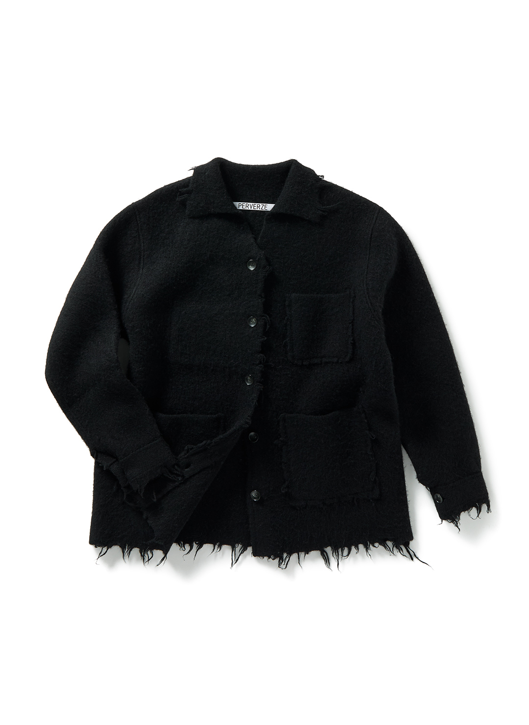 Crash Knit Coat 詳細画像 Black 1