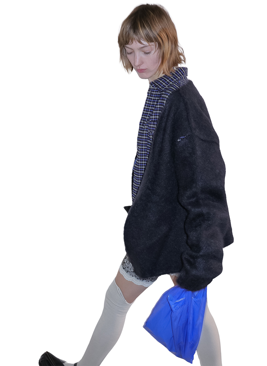 Wide Slit Cardigan 詳細画像 Black 2