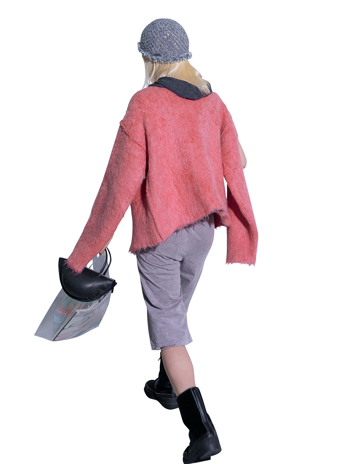 Wide Slit Cardigan 詳細画像 Pink 2
