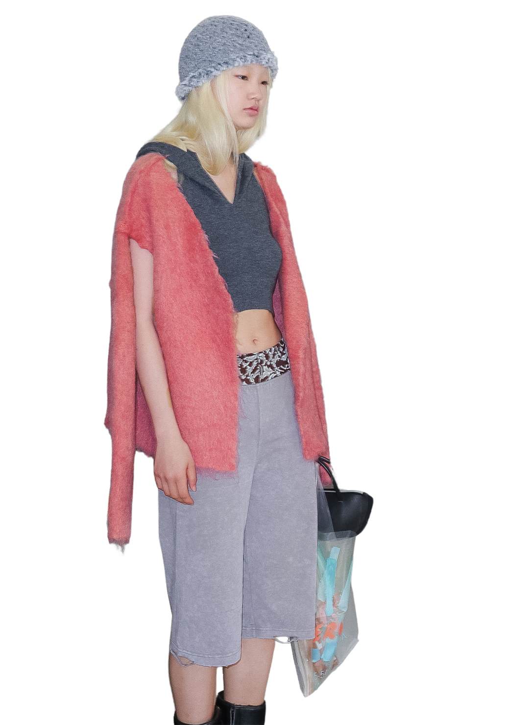 Wide Slit Cardigan 詳細画像 Pink 3