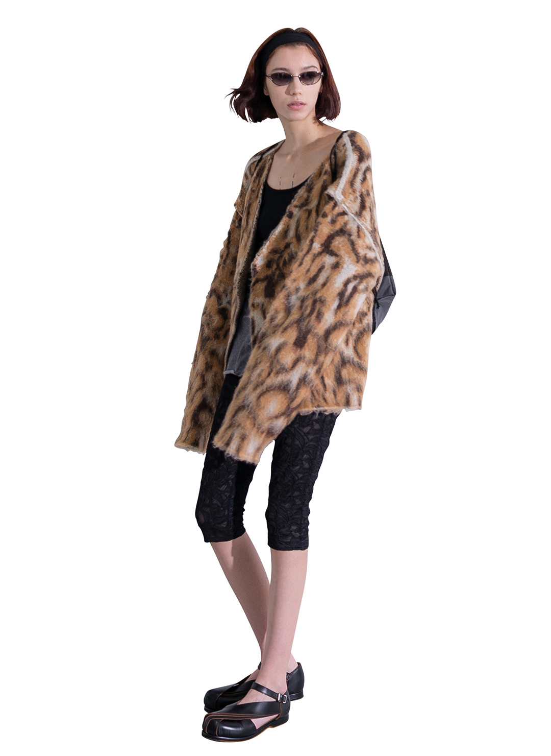 Wide Slit Cardigan 詳細画像 Brown 2