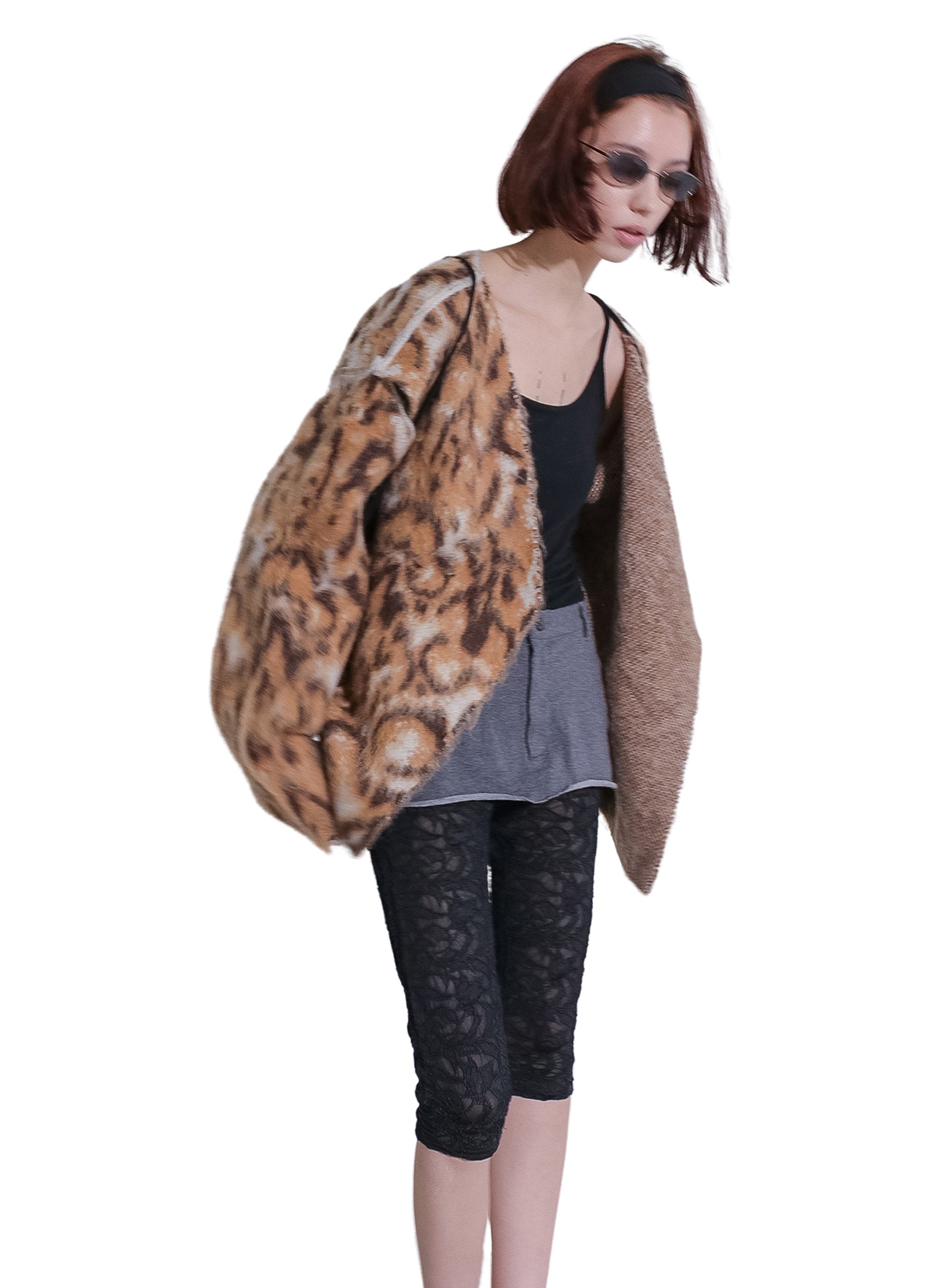 Wide Slit Cardigan 詳細画像 Brown 3