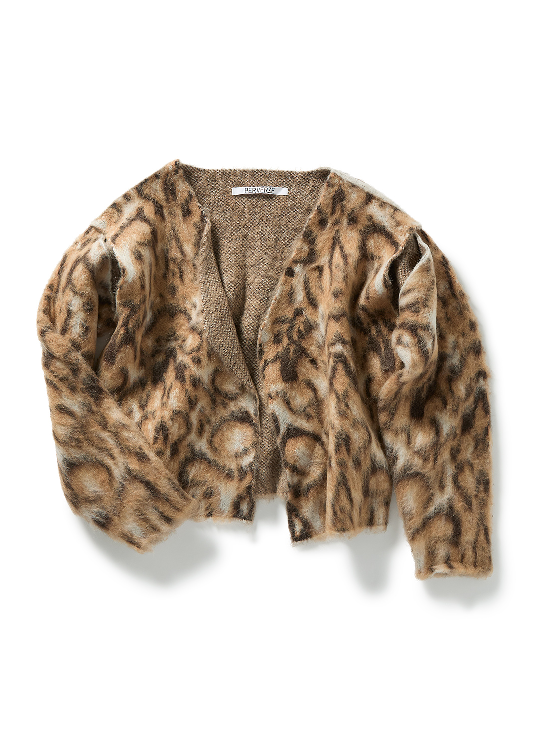 Wide Slit Cardigan 詳細画像 Brown 1
