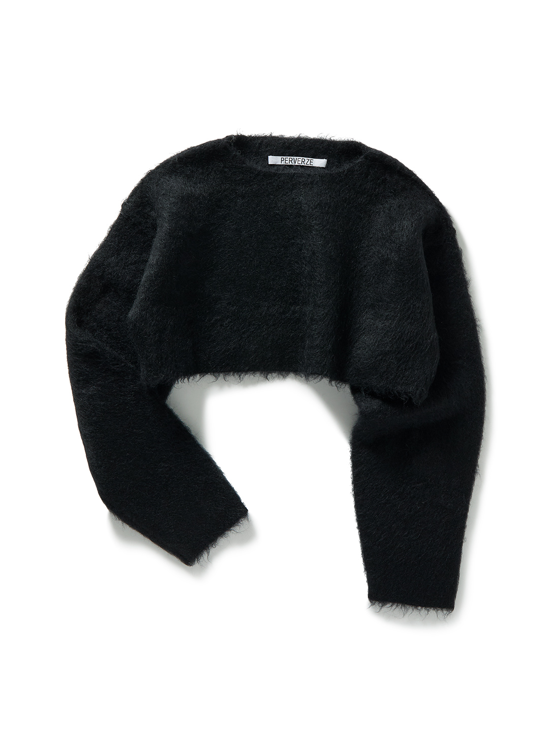 Wide Knit Top and Scarf 詳細画像 Black 1