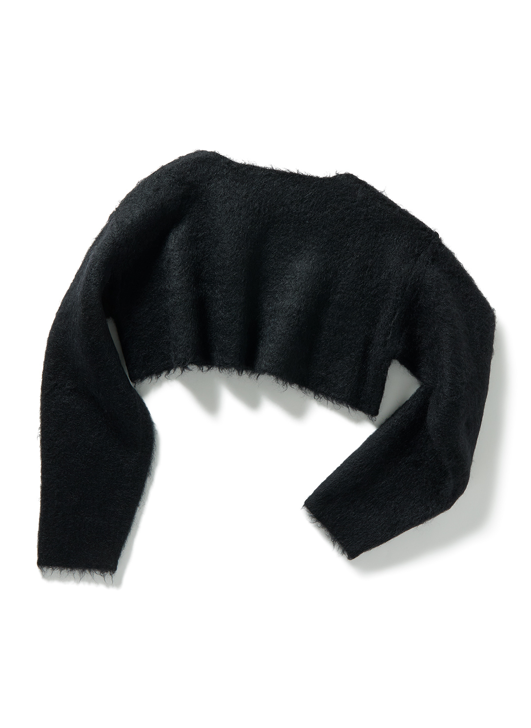 Wide Knit Top and Scarf 詳細画像 Black 2