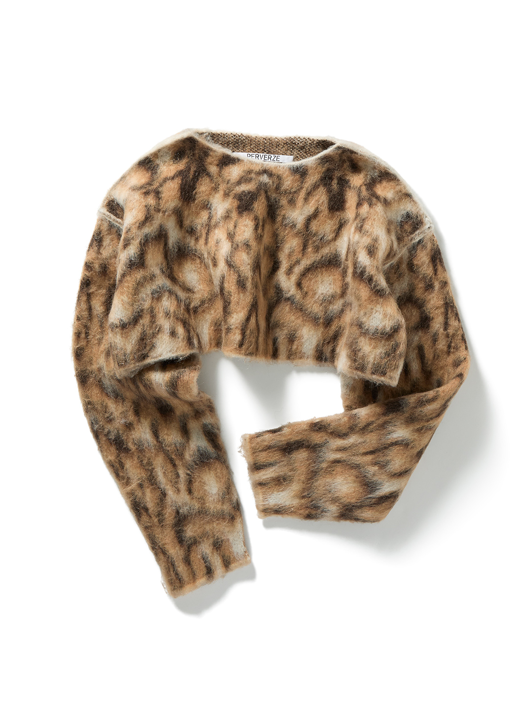 Wide Knit Top and Scarf 詳細画像 Brown 1