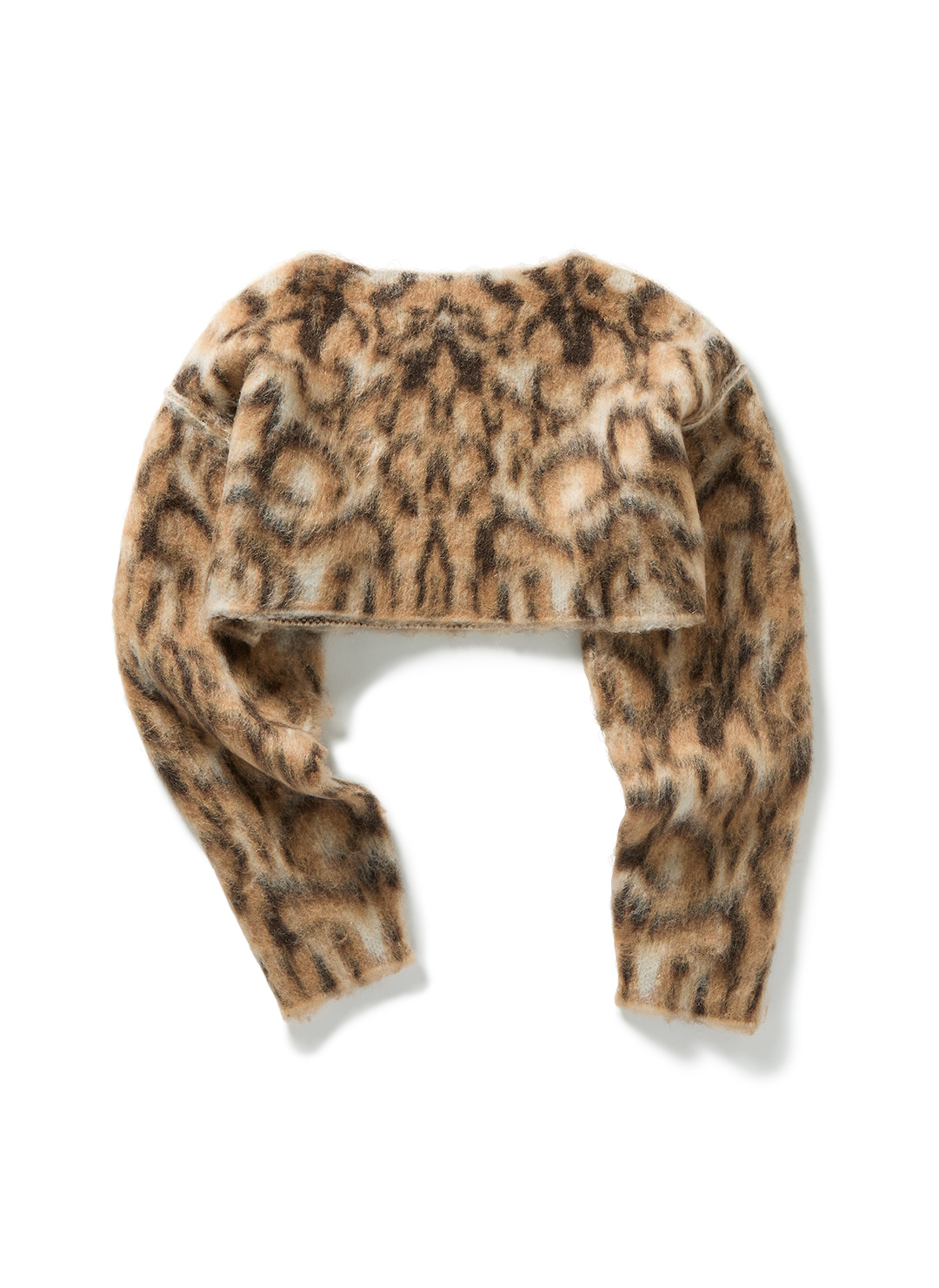 Wide Knit Top and Scarf 詳細画像 Brown 2