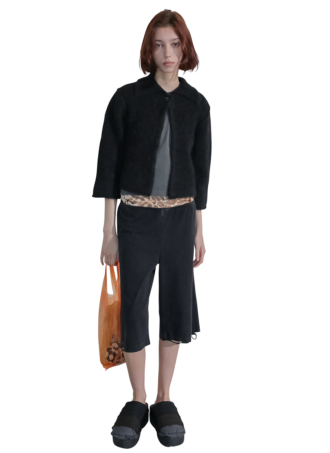 Fluffy Knit Cardigan 詳細画像 Black 2