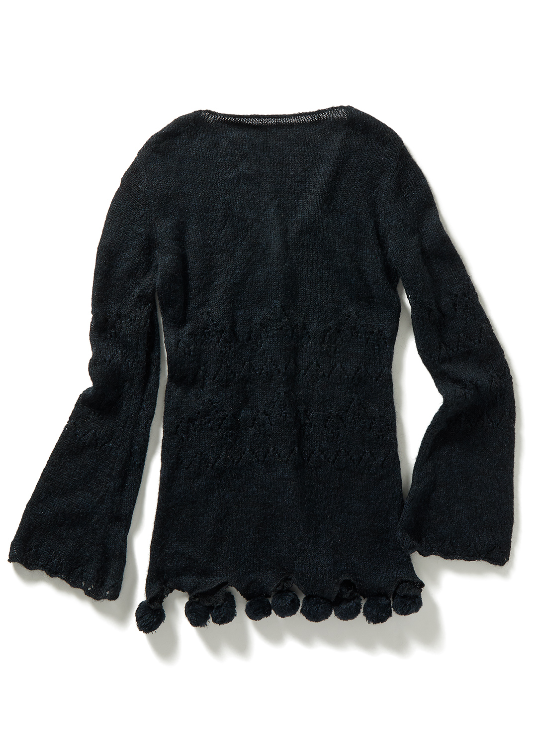 Pom-pom Mohair Knit Cardigan 詳細画像 Navy 2