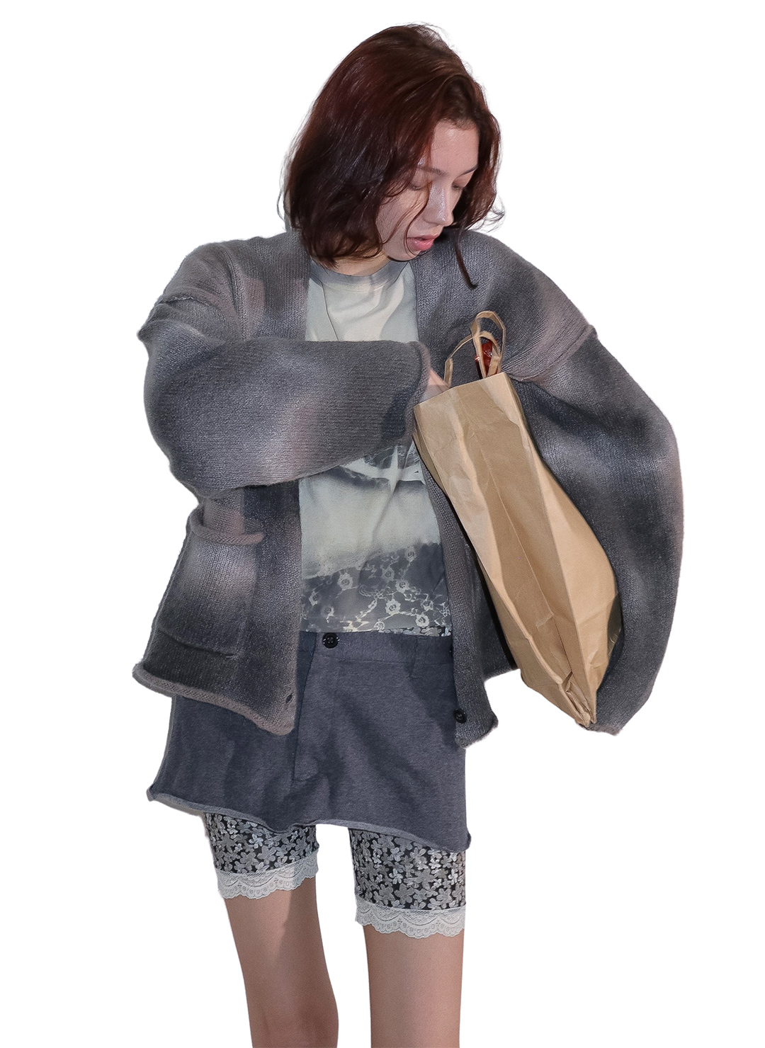 Spray Drawing Knit 詳細画像 Gray 3