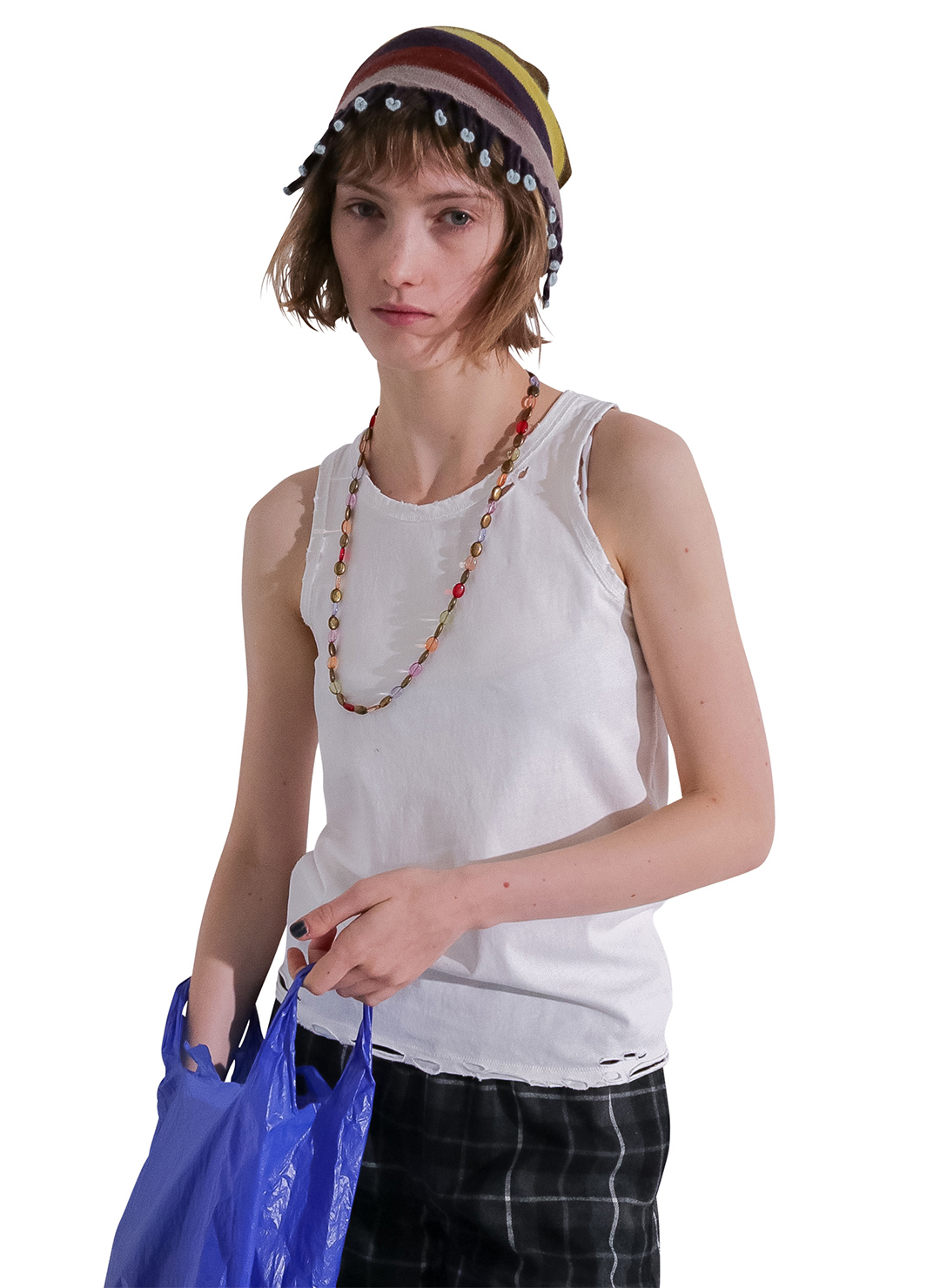 DISTRESS Regular Tank Top 詳細画像 White 2