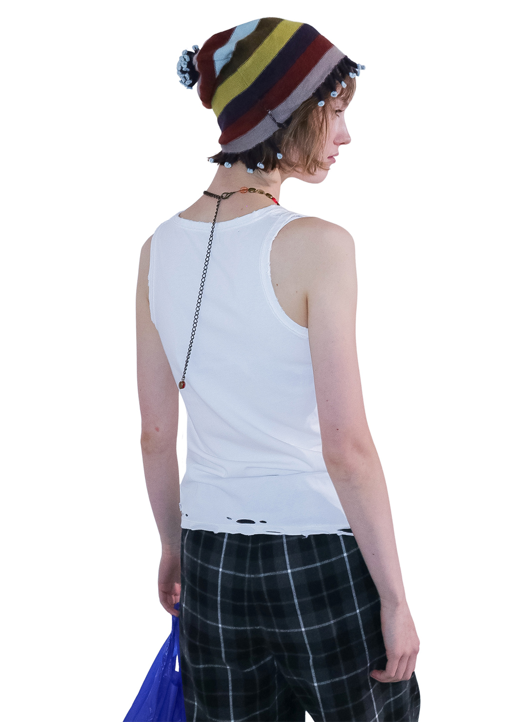 DISTRESS Regular Tank Top 詳細画像 White 3