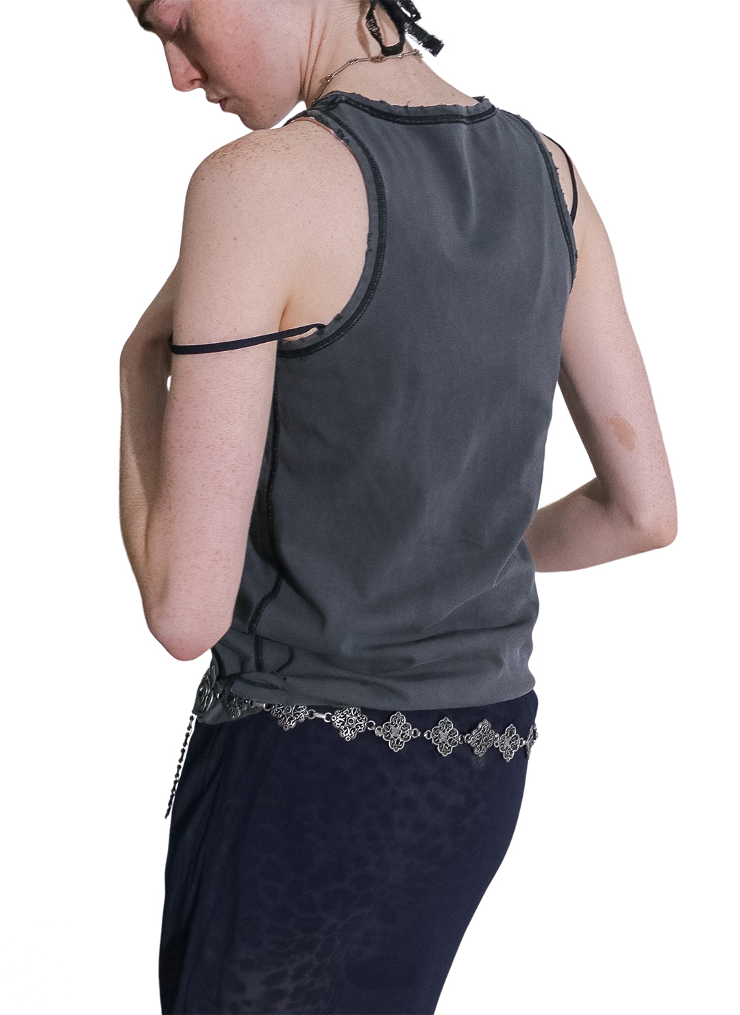 DISTRESS Regular Tank Top 詳細画像 Black 4