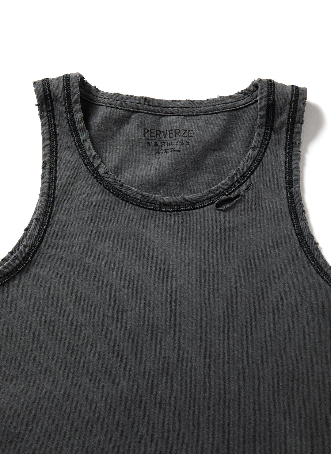 DISTRESS Regular Tank Top 詳細画像 Black 3