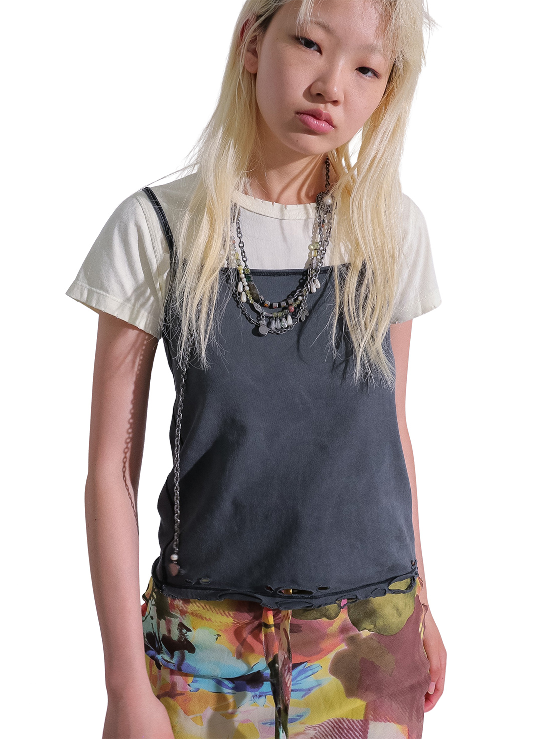 DISTRESS Regular Camisole 詳細画像 Black 4