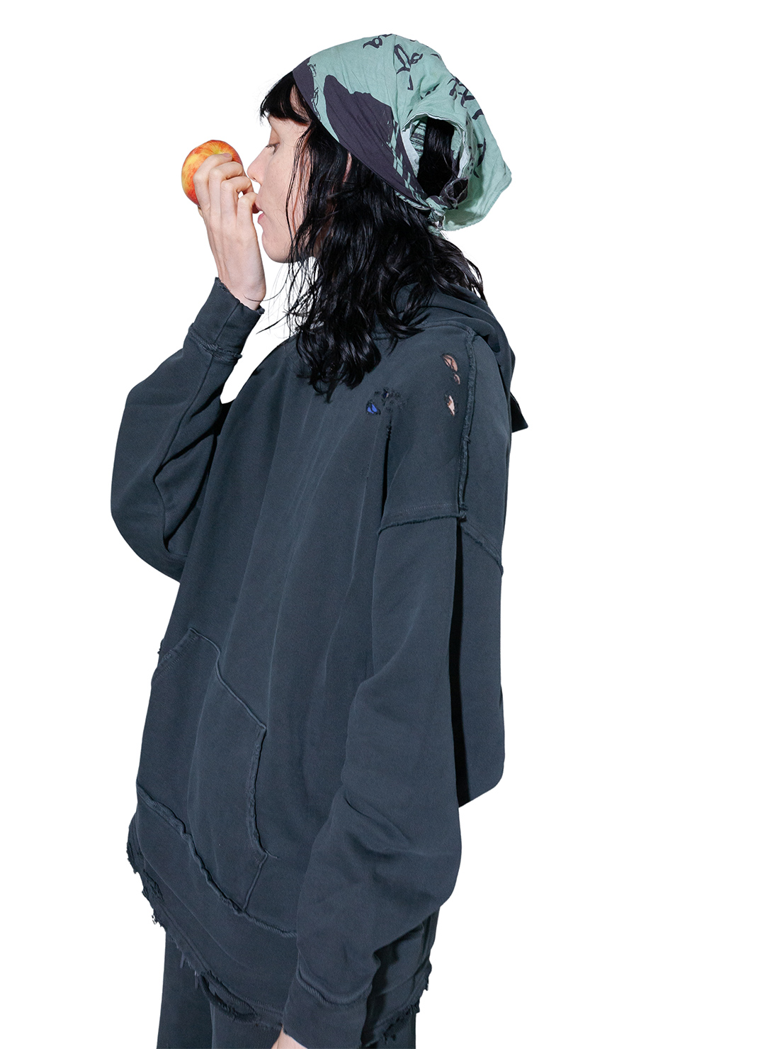 DISTRESS Step Layered Hoodie 詳細画像 Gray 2