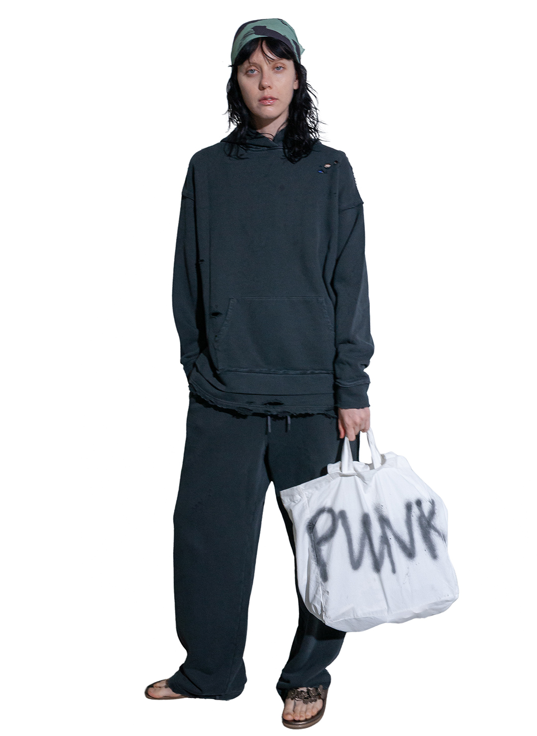 DISTRESS Step Layered Hoodie 詳細画像 Gray 3