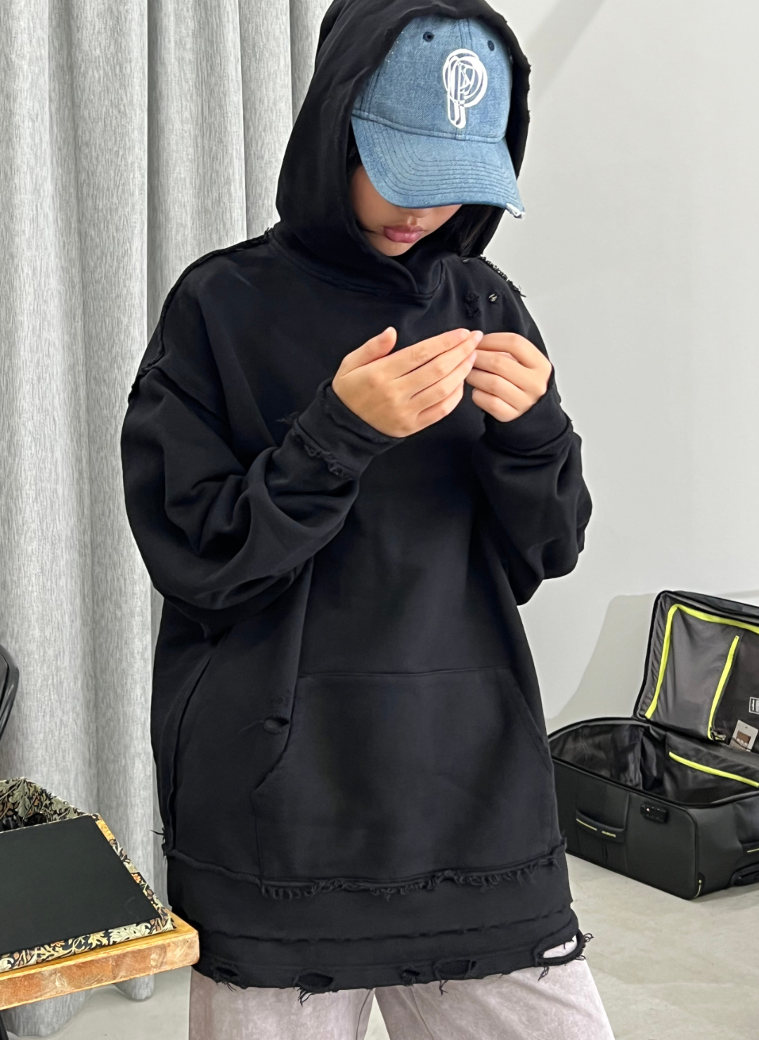 DISTRESS Step Layered Hoodie