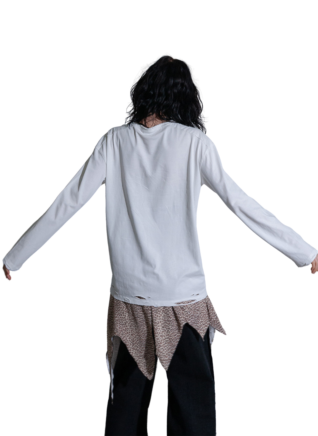 DISTRESS Regular Long Sleeve T-Shirt 詳細画像 White 3