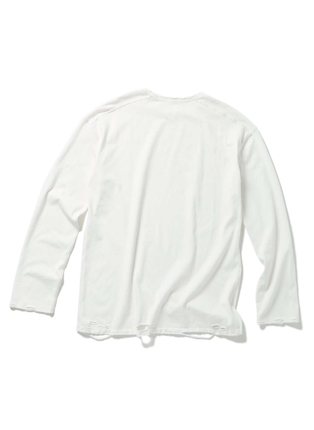 DISTRESS Regular Long Sleeve T-Shirt 詳細画像 White 2