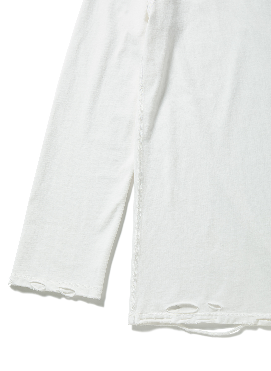 DISTRESS Regular Long Sleeve T-Shirt 詳細画像 White 4