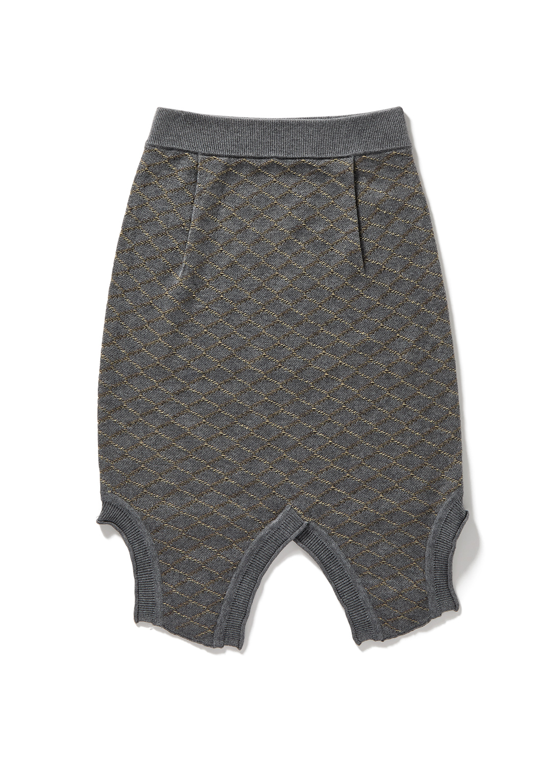 Stitch-check Knit Vest Skirt 詳細画像 Gray 1