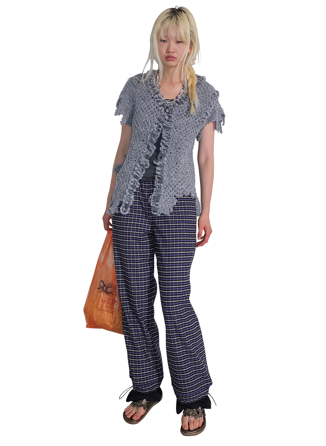 Step Layered Pants 詳細画像 Blue 2