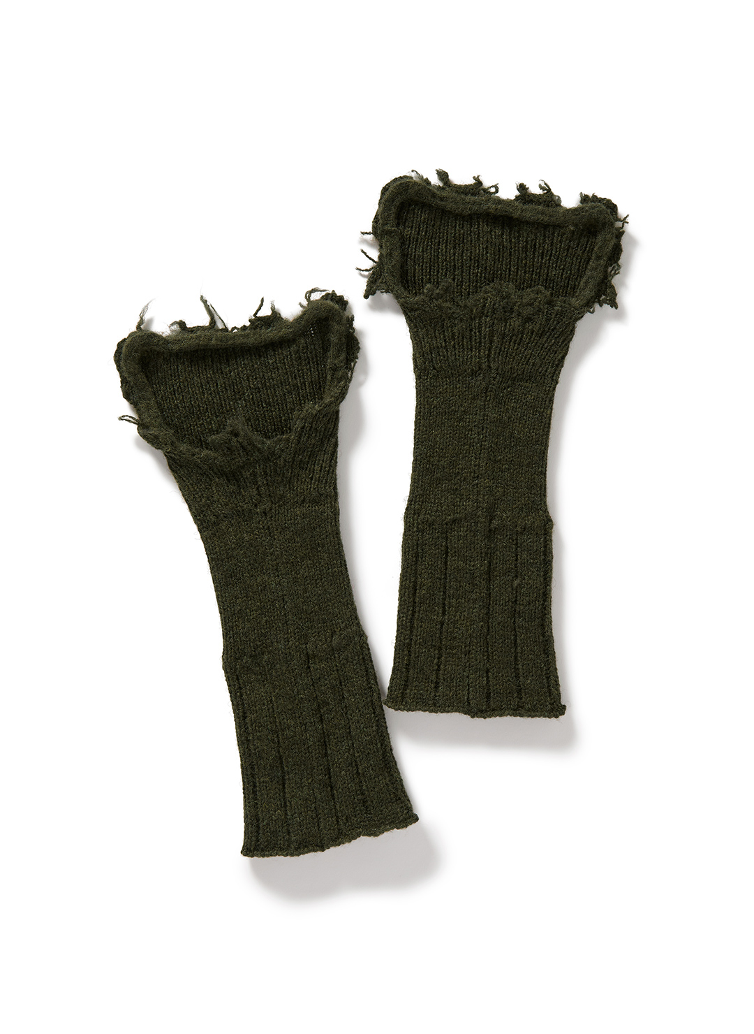 Lambs-wool Layered Gloves 詳細画像 Khaki 2