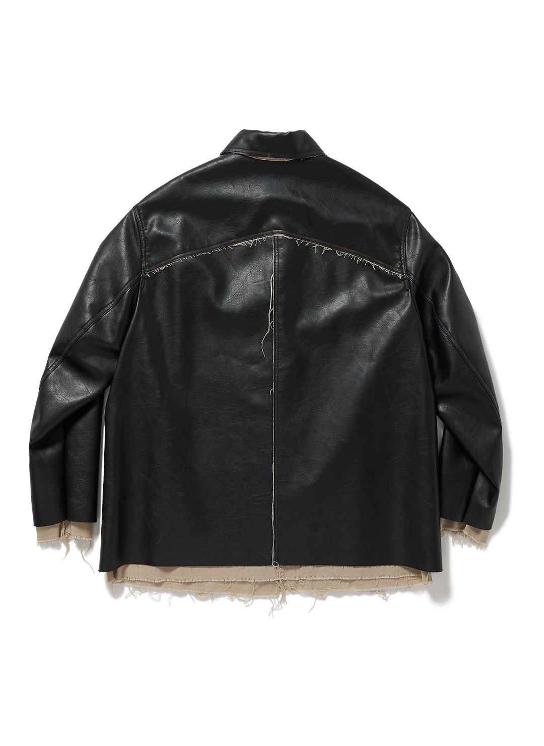 Washed Leather Jacket 詳細画像 Black 2