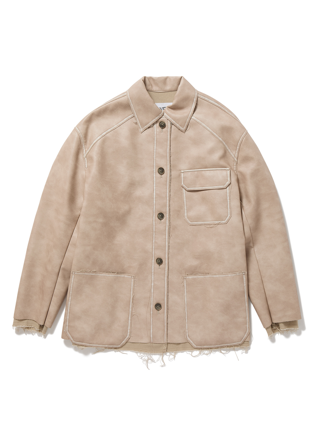 Washed Leather Jacket 詳細画像 Pink 1