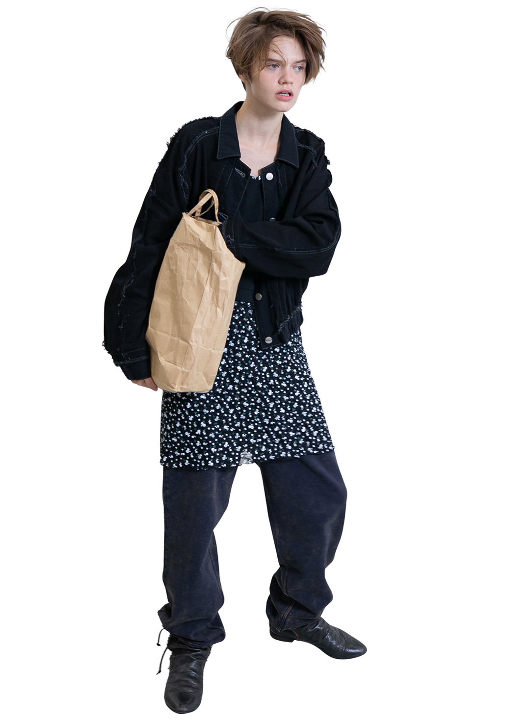 Double Denim Blouson 詳細画像 Black 2