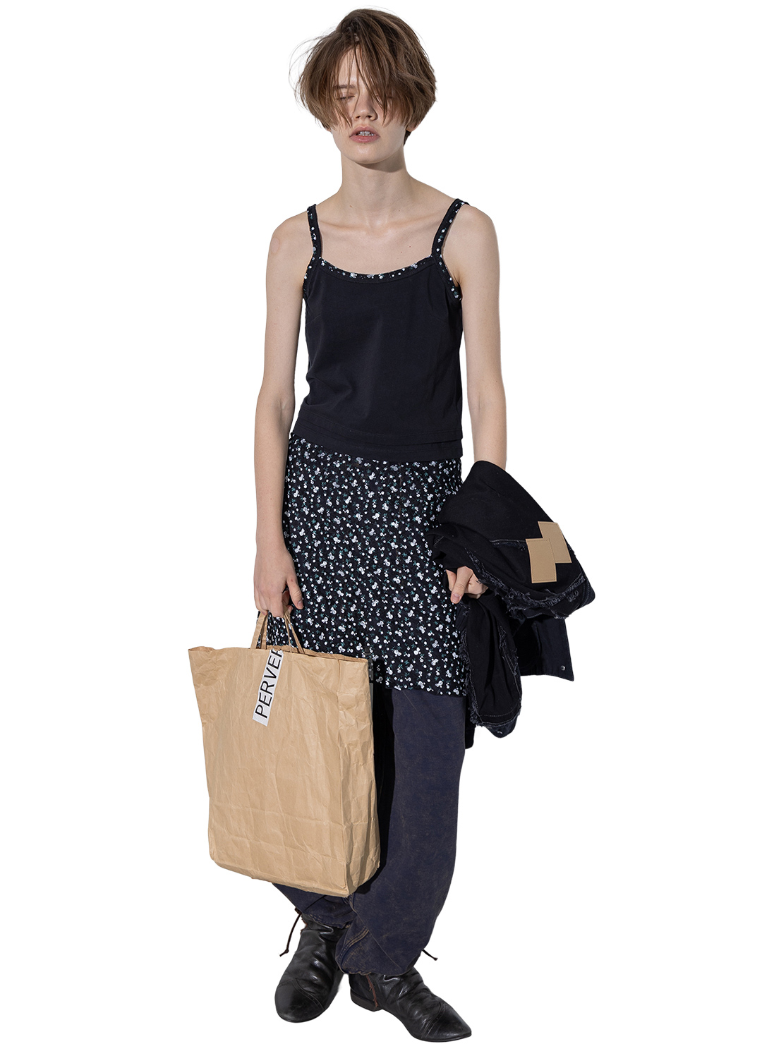 Combined Strap Dress 詳細画像 Black 3