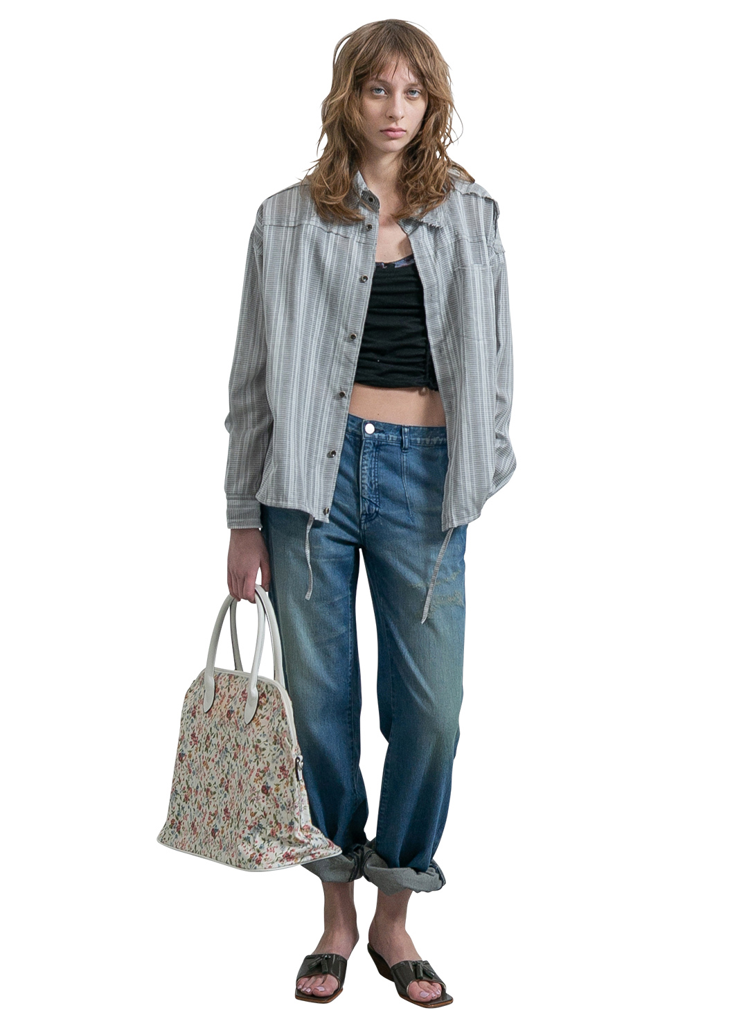 Vintage Fabric Shirt 詳細画像 Gray 3