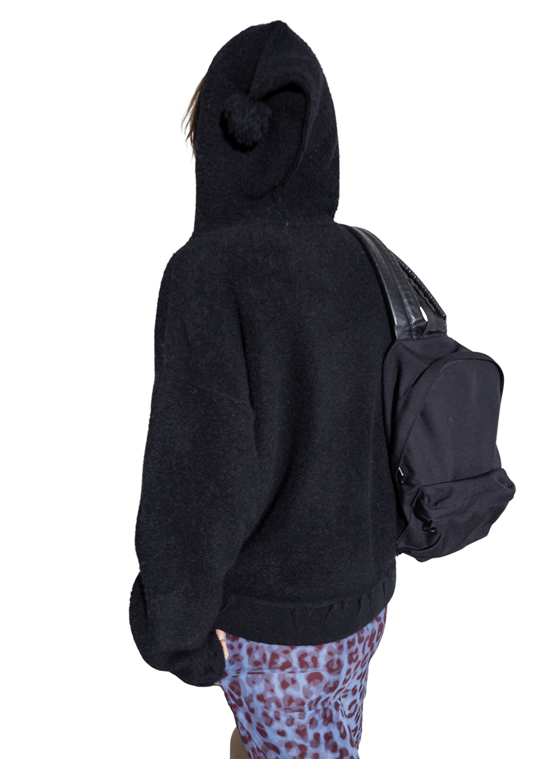 Textured Stripe Knit Cardigan 詳細画像 Black 3