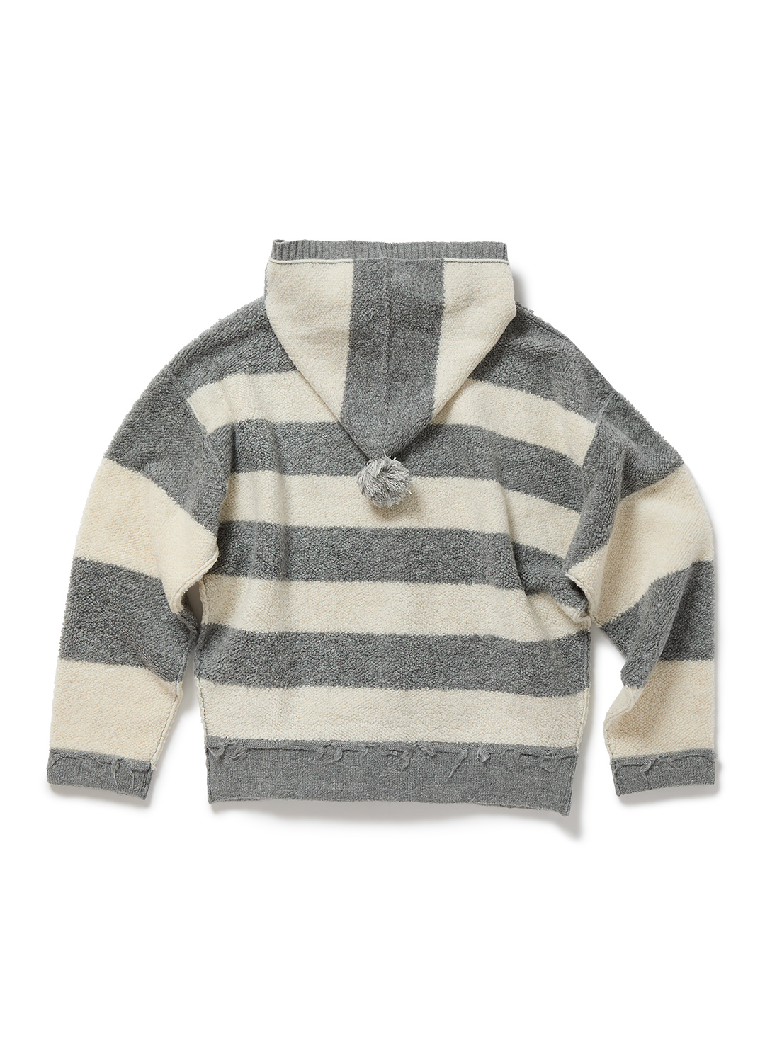 Textured Stripe Knit Cardigan 詳細画像 Gray 2