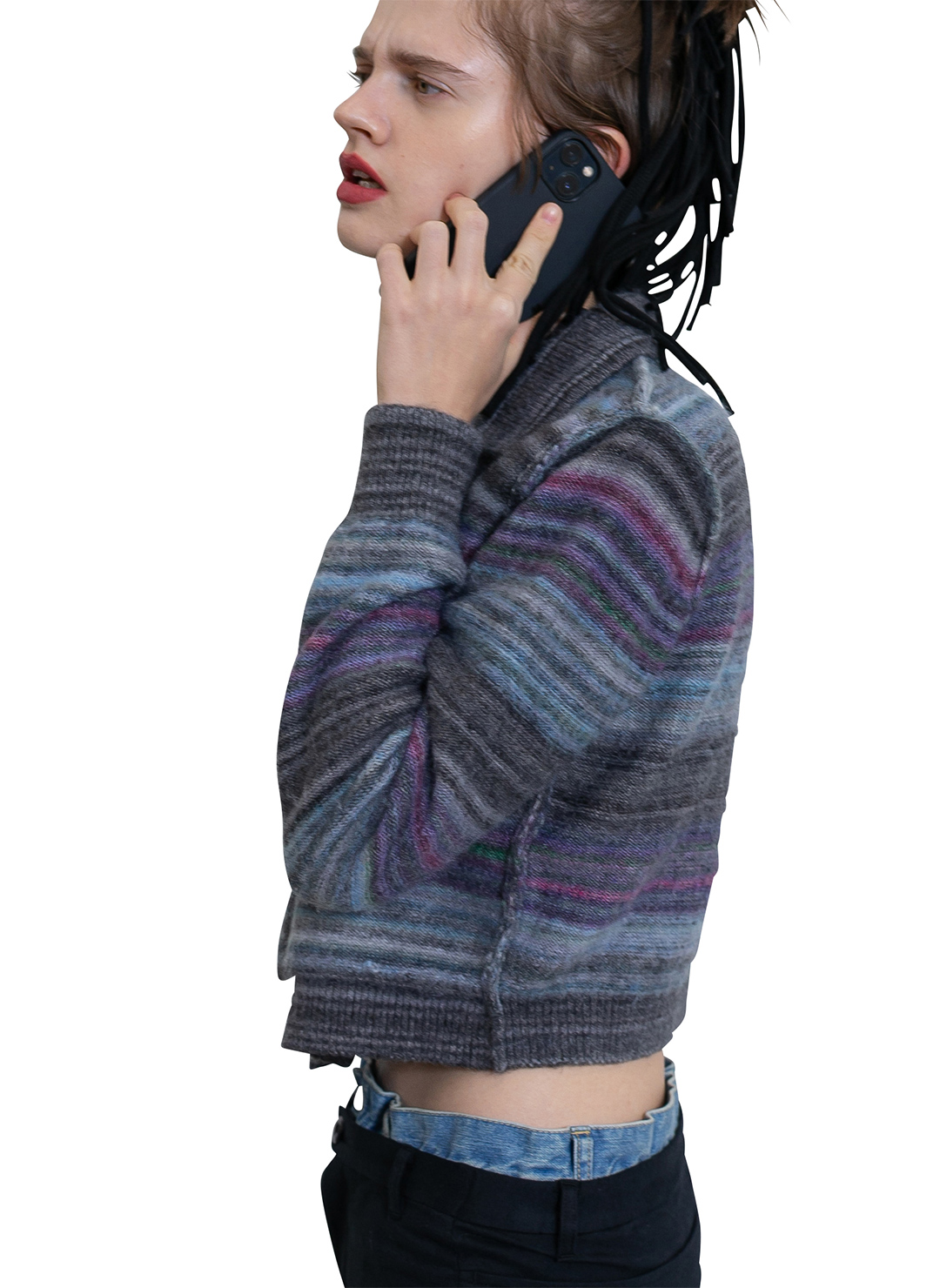 Striped Knit Shirts 詳細画像 Gray 2