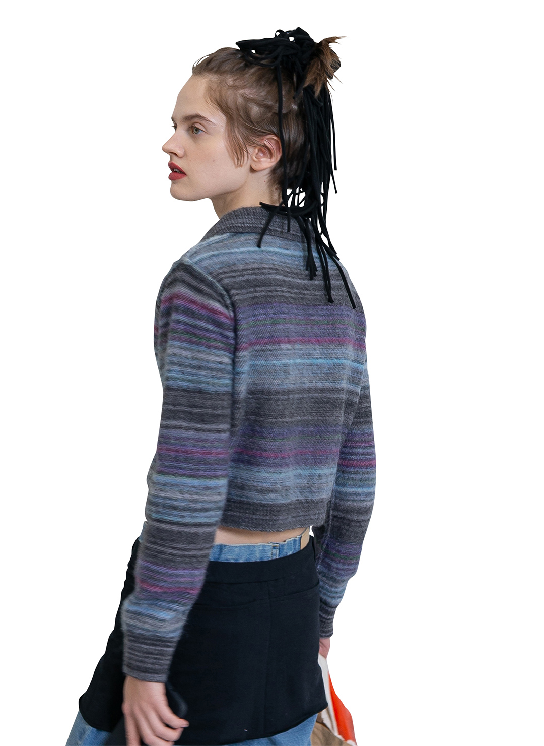 Striped Knit Shirts 詳細画像 Gray 4