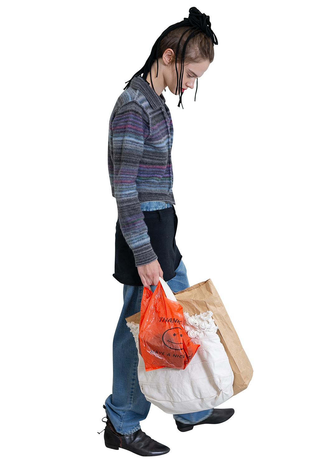 Striped Knit Shirts 詳細画像 Gray 5