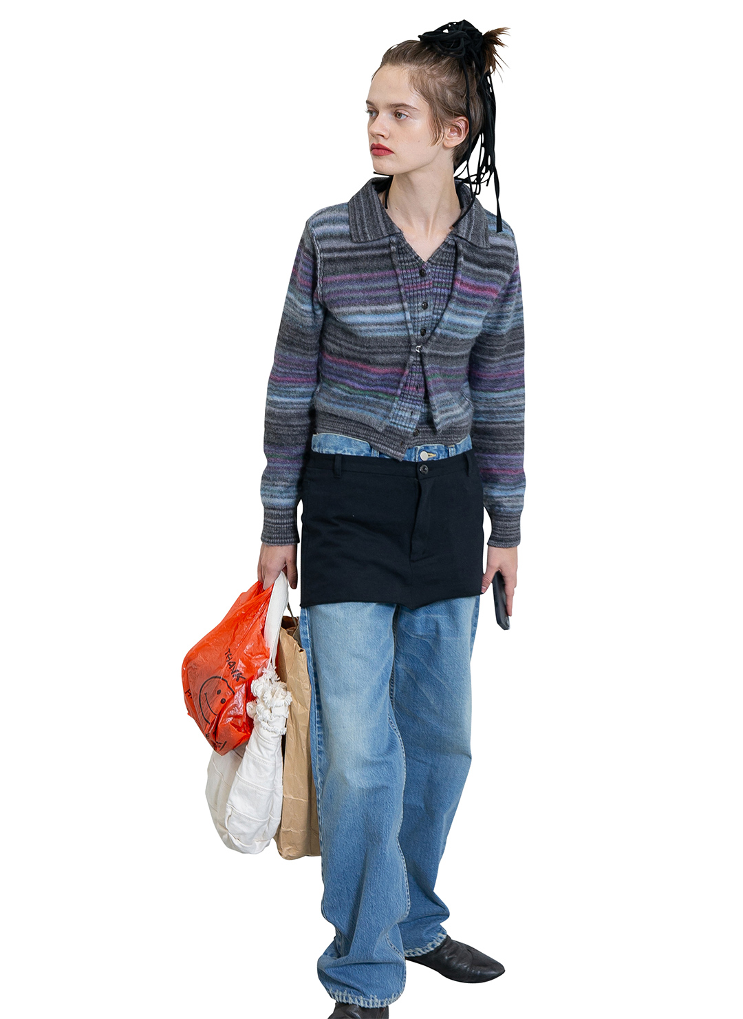 Striped Knit Shirts 詳細画像 Gray 6