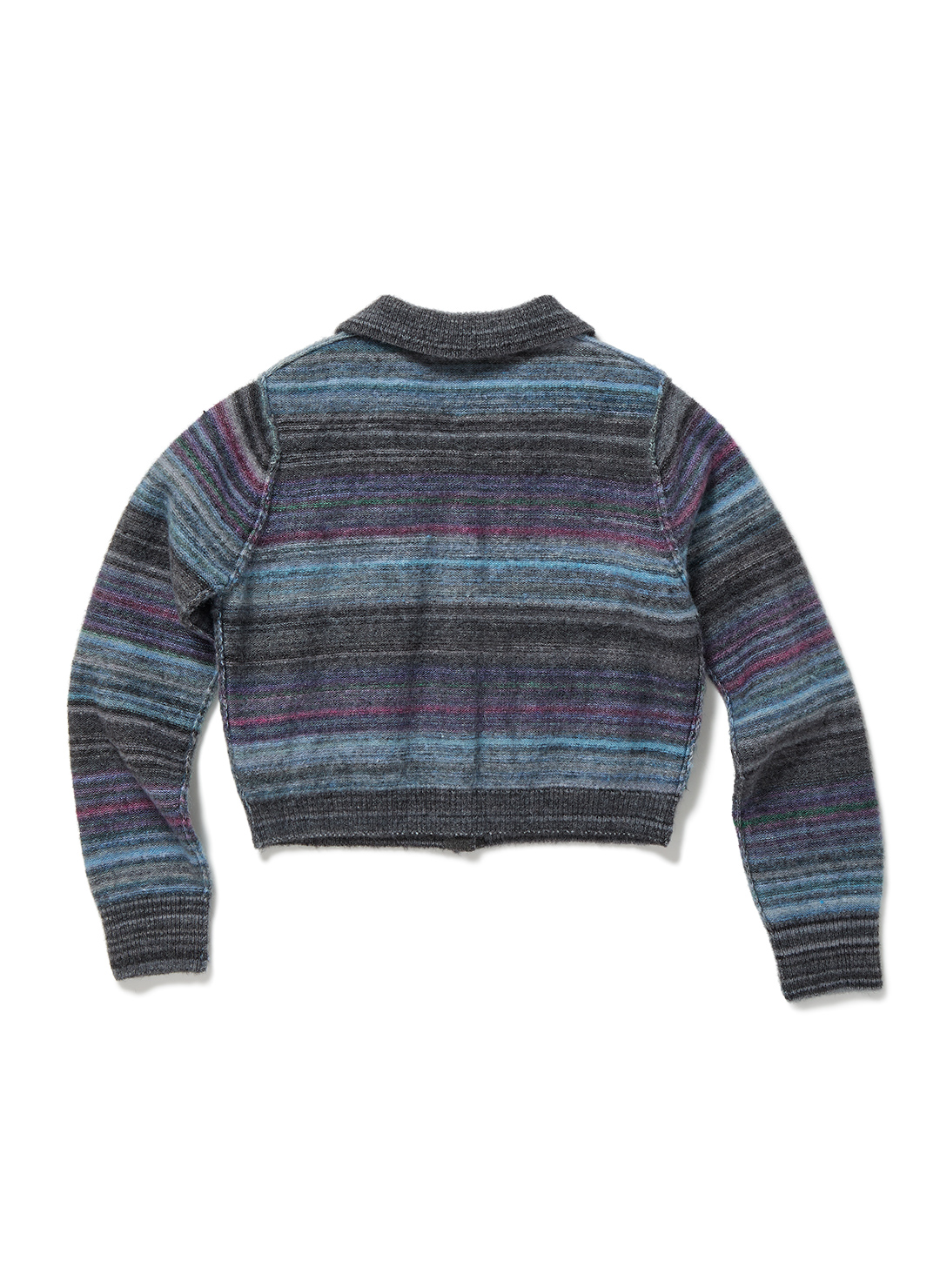 Striped Knit Shirts 詳細画像 Gray 2