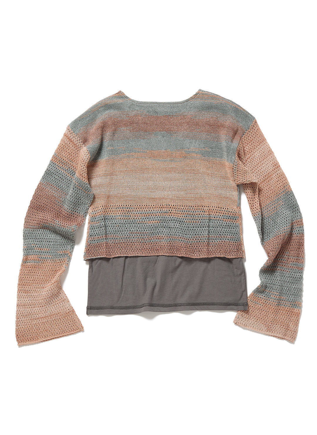 Double T-Layered Knit Cardigan 詳細画像 Beige 2