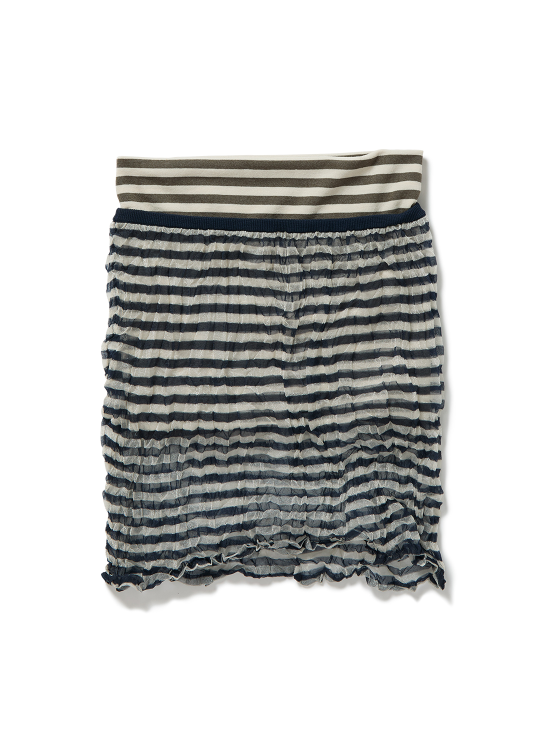 Wrinkle Knit Twin Skirt 詳細画像 Navy 1