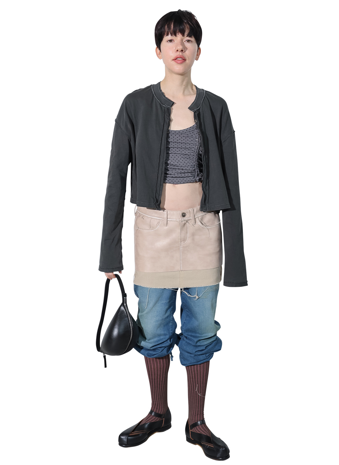 Front Lock Long-sleeve Tee 詳細画像 Gray 2