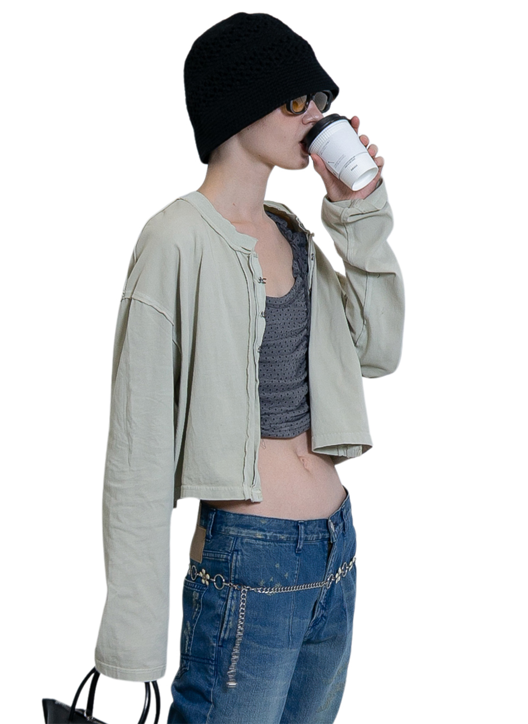 Front Lock Long-sleeve Tee 詳細画像 Beige 1