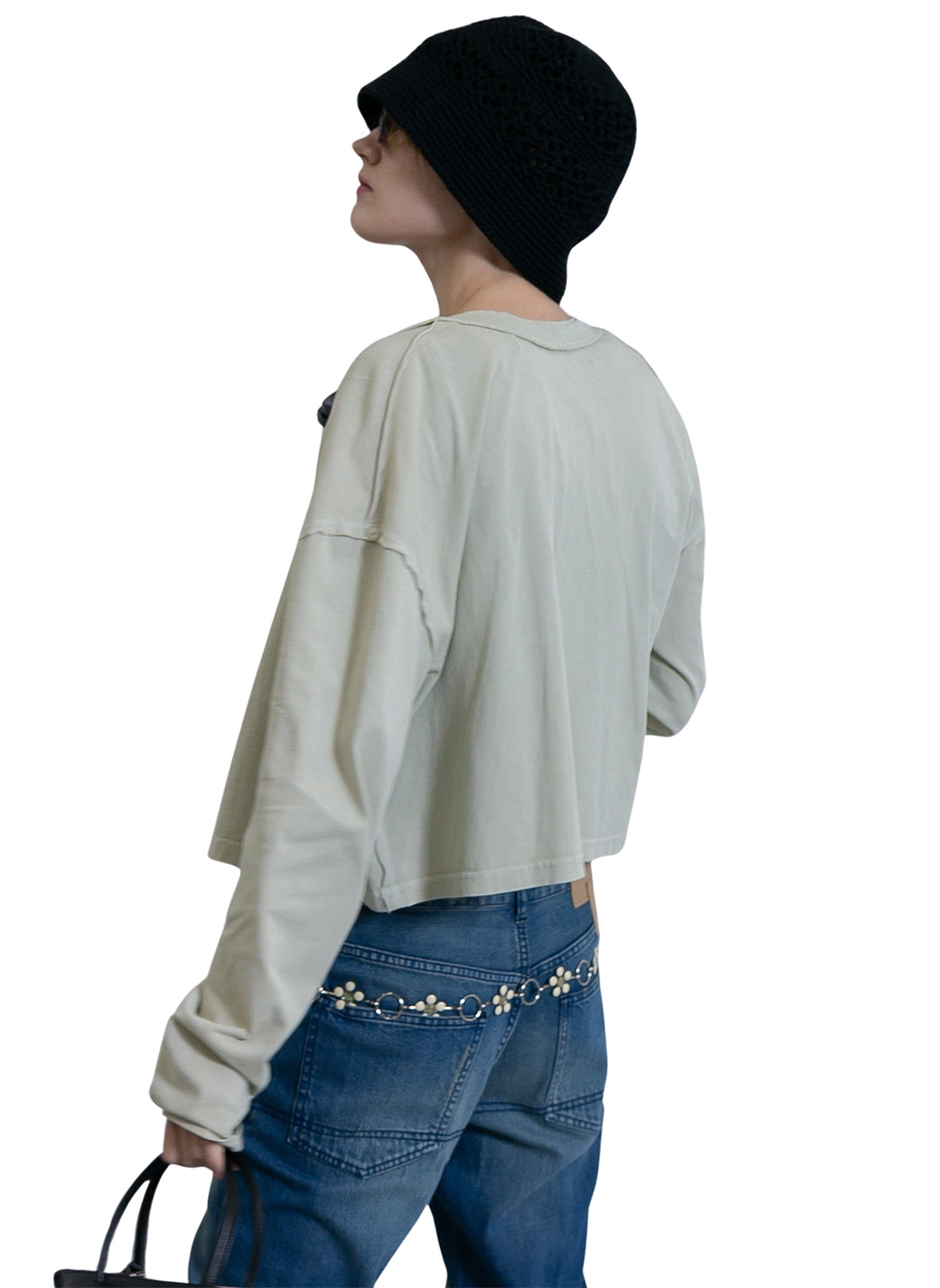 Front Lock Long-sleeve Tee 詳細画像 Beige 3