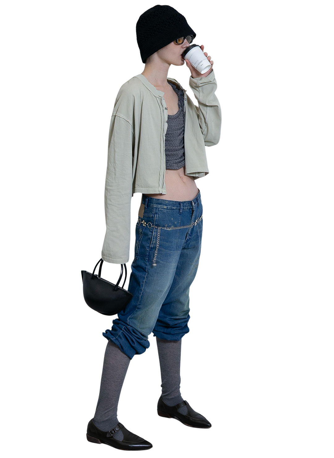 Front Lock Long-sleeve Tee 詳細画像 Beige 4