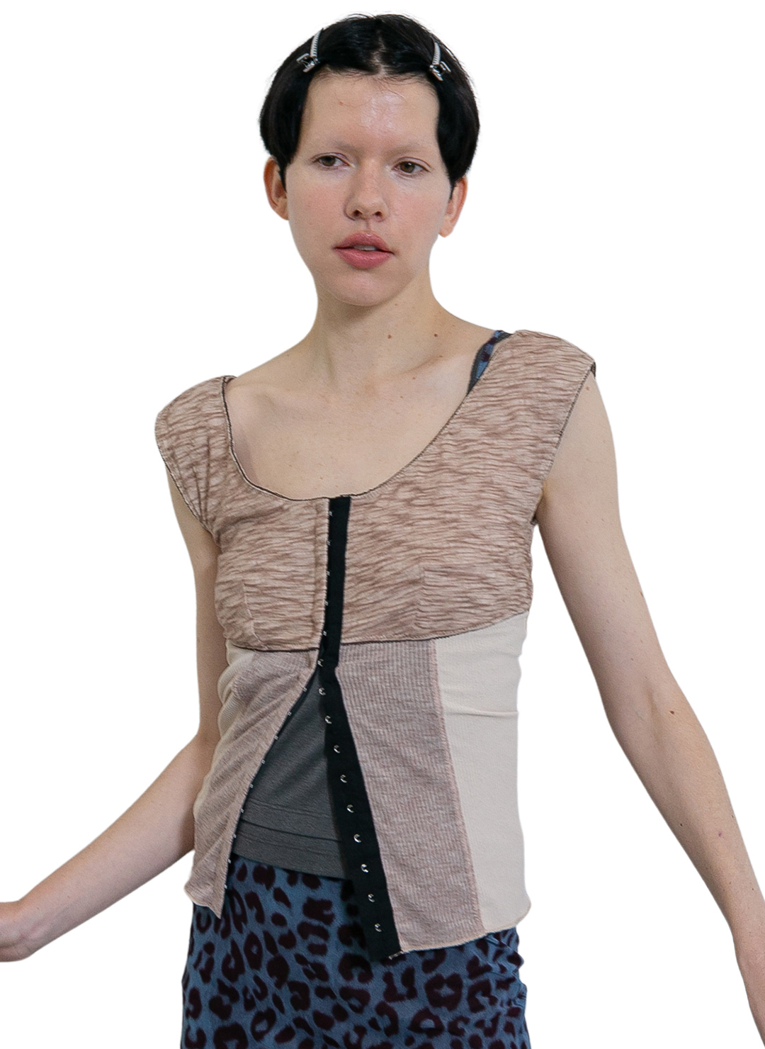 Hook-and-eye Jersey Top 詳細画像 Beige 1